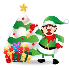 merry christmas.santa claus cute cartoon.for Christmas and Happy New Year background.vector illustration