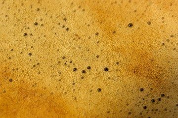 background of coffee foam with bubbles