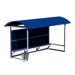 bus stop realistic vector illustration isolated 