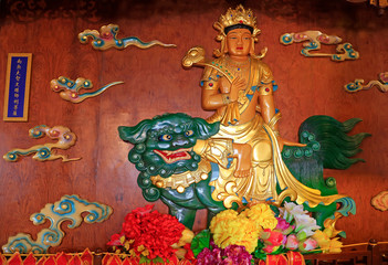 Chinese Temple Buddha sculpture