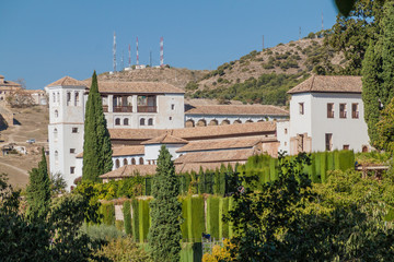 Generalife palace at Alhambra fortress in Granada, Spain