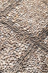 Background of a path made of pebbles