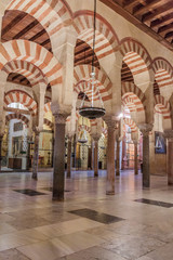 Fototapeta premium Interior of Mosque–Cathedral (Mezquita-Catedral) of Cordoba, Spain