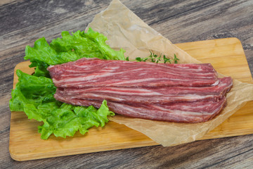 Raw Thick pork steak for cooking