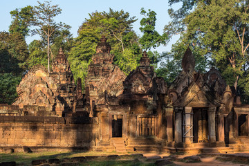 Banteay Srei is a Hindu temple dedicated to Shiva in Angkor, Cambodia