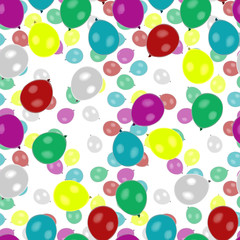 different colors balloons pattern vector