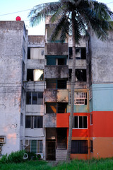 Vista urbana en edificios de vivienda.