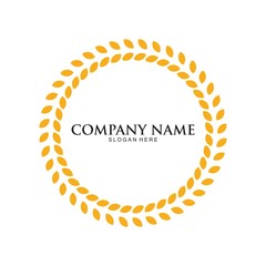 Agriculture wheat Logo Template vector icon design