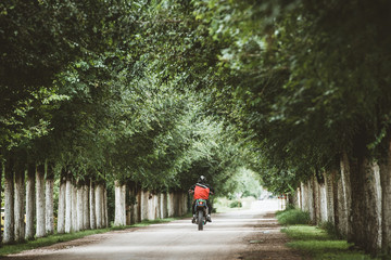 Road and motorcycle