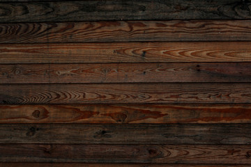 Dark wooden texture. Wood brown texture. Background old panels. Retro wooden table. Rustic background. Vintage colored surface.