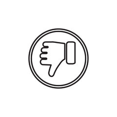 Dislike icon vector isolated on background. Trendy sweet symbol. Pixel perfect. illustration EPS 10. - Vector
