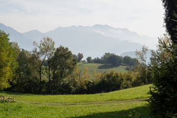 Brentonico town, in Trentino Alto Adige