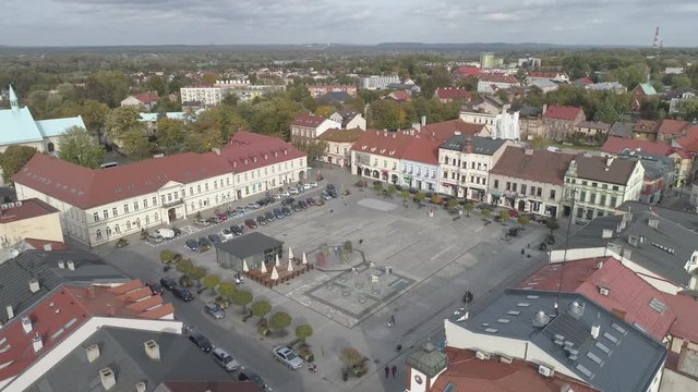 Aerial view of Oswiecim, the town beside the Auschwitz nazi concentration camp.