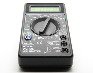 digital multimeter isolated on white background