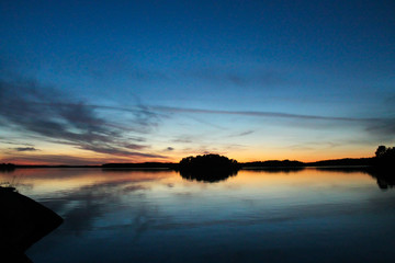 Colorful sunset at the sea