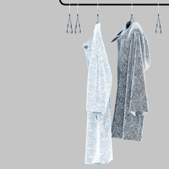 3d render of clothes on hanger