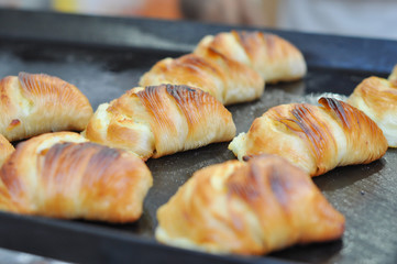 brioche croissant baked food