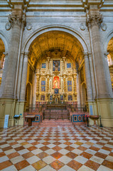 Fototapeta na wymiar Chapel in the Cathedral of Malaga (Basilica de la Encarnacion), Andalusia, Spain. June-25-2019