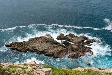 View of the sea from lighthouse in Huatulco Mexico