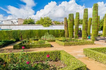 Obraz premium Gardens of Alcazar de los Reyes Cristianos in Cordoba, Spain