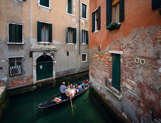 Fototapeta na wymiar Appearance from around the corner. Venice. Italy.