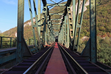 Railroad bridge in Ovcar banja, Serbia.