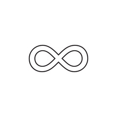 Limitless, infinity icon. Vector illustration, flat design.