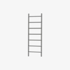 Ladder, Stairs icon. Vector illustration, flat design.