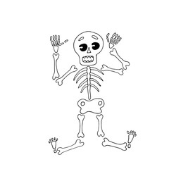 Halloween coloring page, line art Helloween isolated on the white background