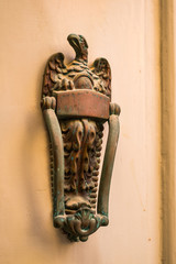 door knocker on old maltese door