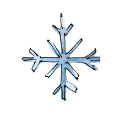 Christmas winter holiday symbol isolated. Watercolor background set. Isolated christmas illustration element.