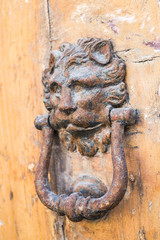 door knocker on old maltese door