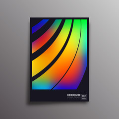 Colorful gradient rainbow design for flyer, poster, brochure cover, background, typography or other printing products. Vector illustration