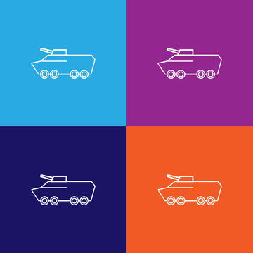 armored vehicle line icon. Elements of military illustration icons. Signs, symbols can be used for web, logo, mobile app, UI, UX