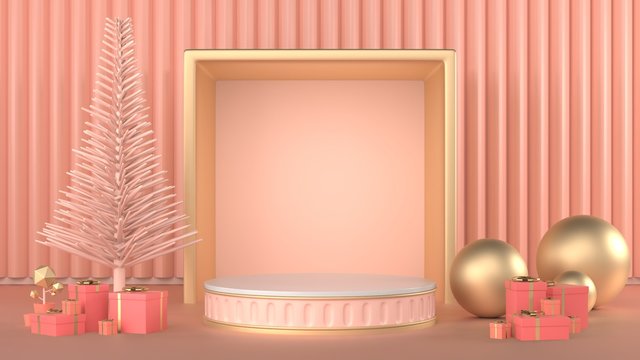 3d render image of christmas scenes copy space on center of image of add brand or product