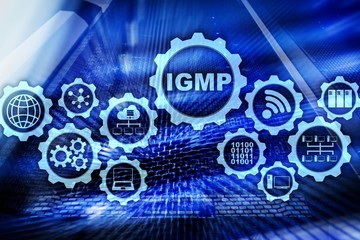 IGMP. Internet Group Management Protocol concept. Communications Technology.