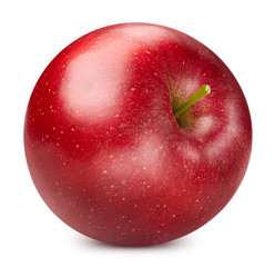 Red apple isolated on white. Apple Clipping Path.