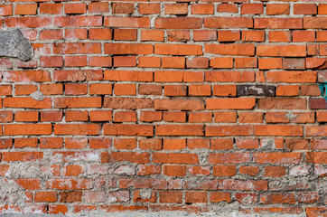 Obraz premium weathered red brick wall background