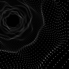 Abstract frame tunnel. Wormhole. 3D corridor grid. © Olena