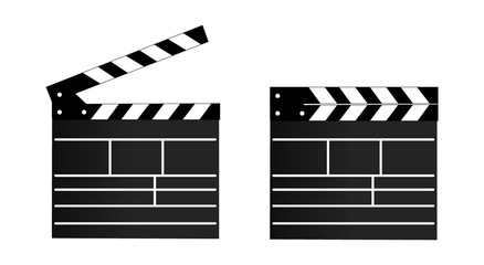 movie clapper realistic vector illustration isolated
