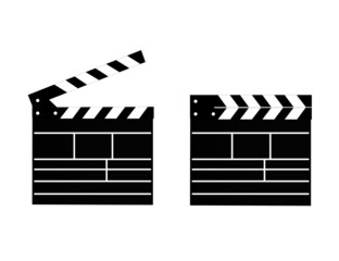 movie clapper realistic vector illustration isolated