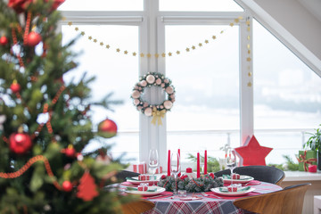 christmas decorated at home