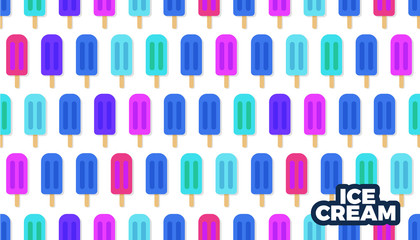 Ice cream vector banner design