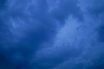 dark blue cloud with white light sky background and midnight evening time