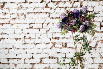Luxury floral arrangement of pink and white flowers.