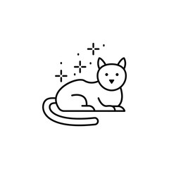 Cat lies icon. Element of cats icon
