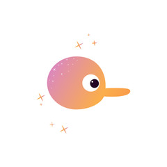 Kawaii avatar sweet duck icon. Element of kawaii style illustration icon