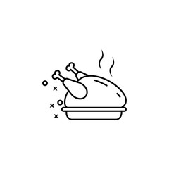 Eat chicken food icon. Element of menu dishes icon