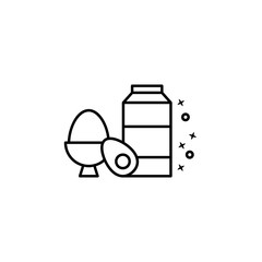 Egg milk food icon. Element of menu dishes icon