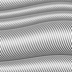 Abstract wavy background, optical art, opart striped